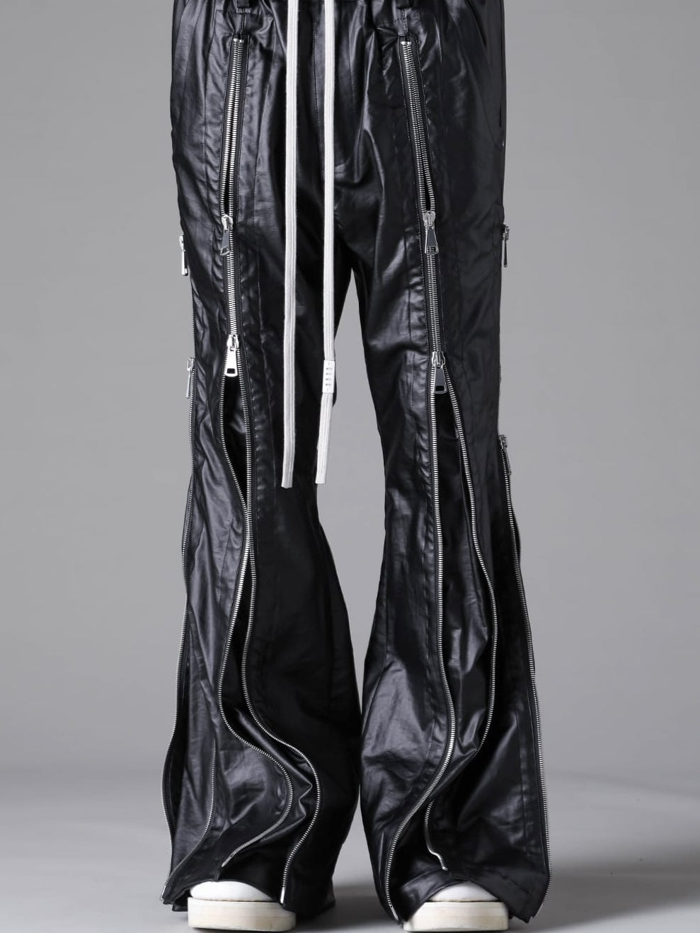 ZIPPED FLARED PANTS