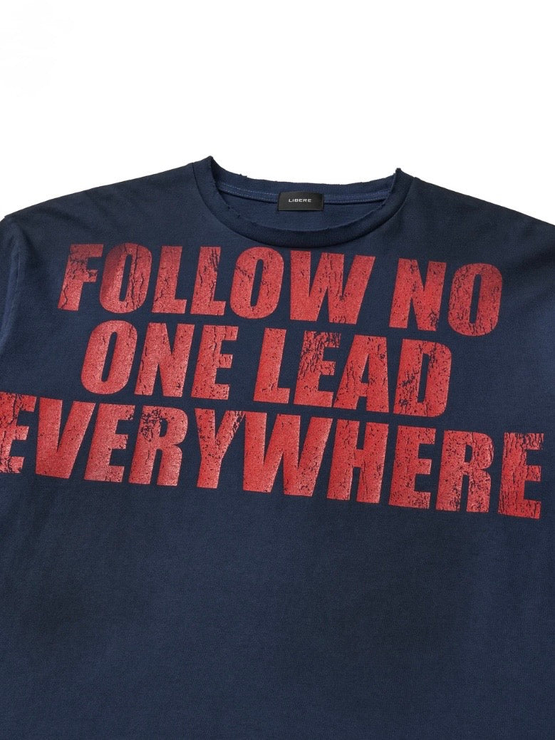 NO FOLLOW LONG SLEEVE T-SHIRT / BLUE