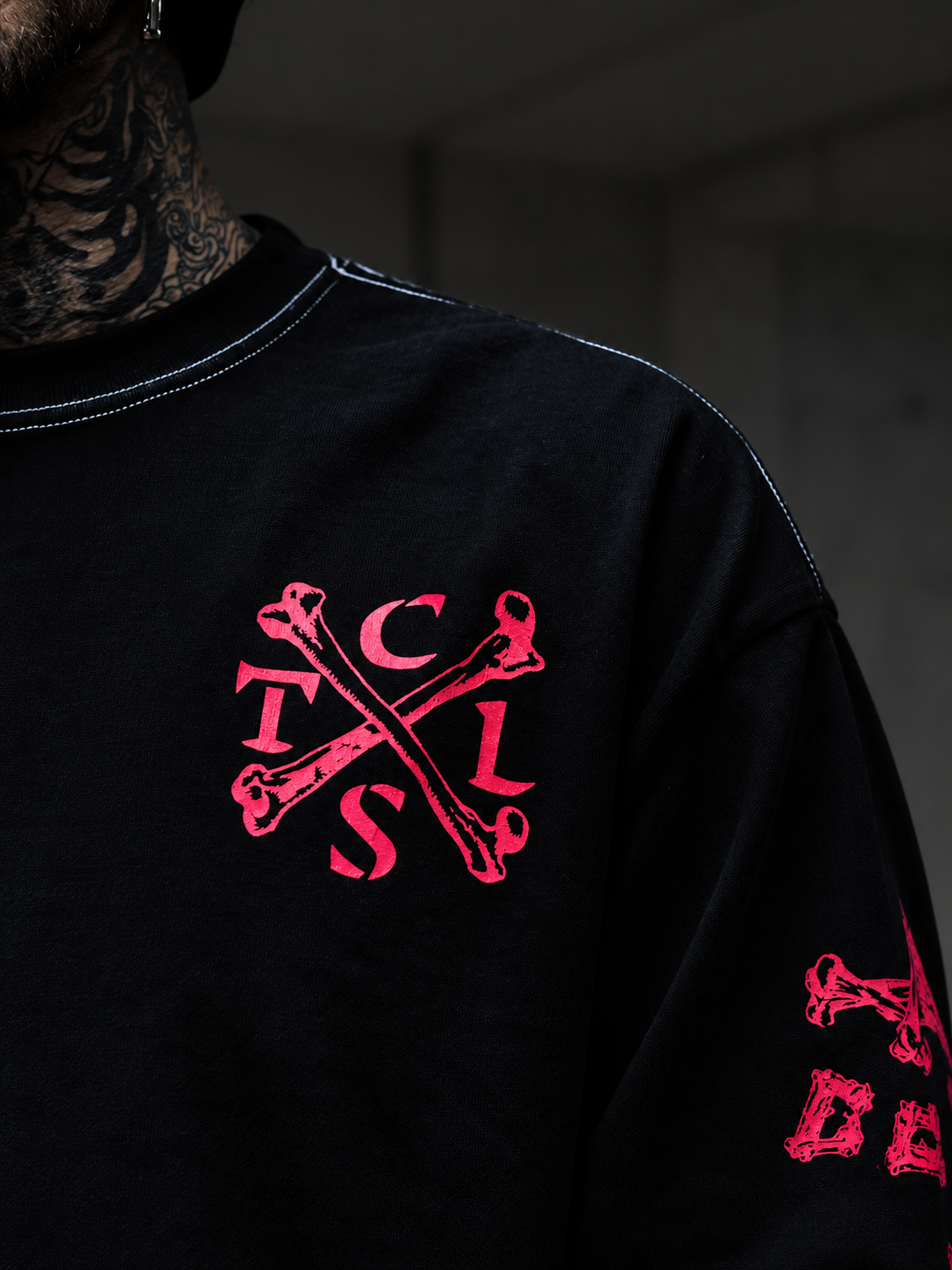 L/S TEE BONE CTLS(BLACK)