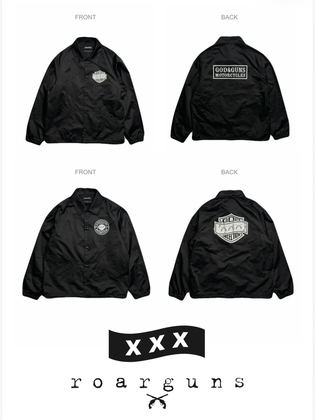 TRIPLE GUNS EMBLEM COACH JACKET