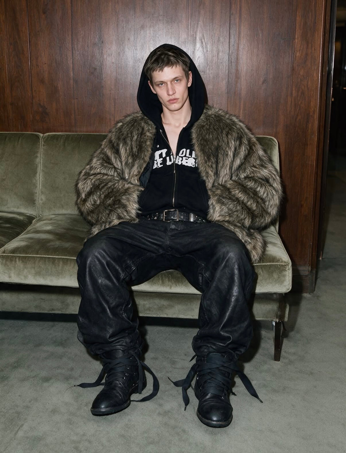 HYBRID FUR JACKET / BLACK
