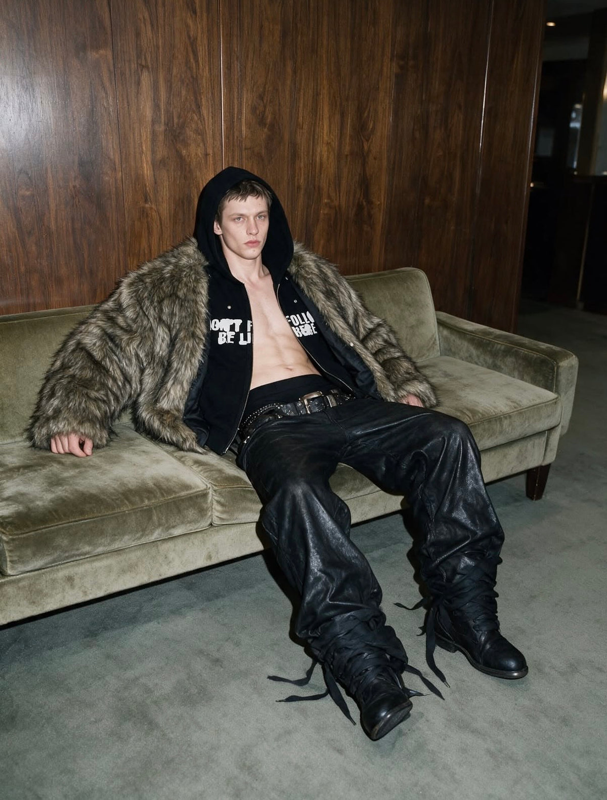 HYBRID FUR JACKET / BLACK