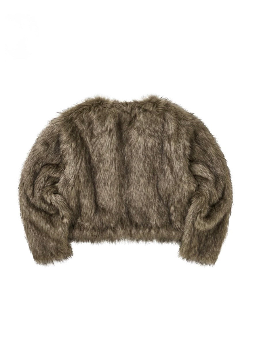 HYBRID FUR JACKET / GRAY