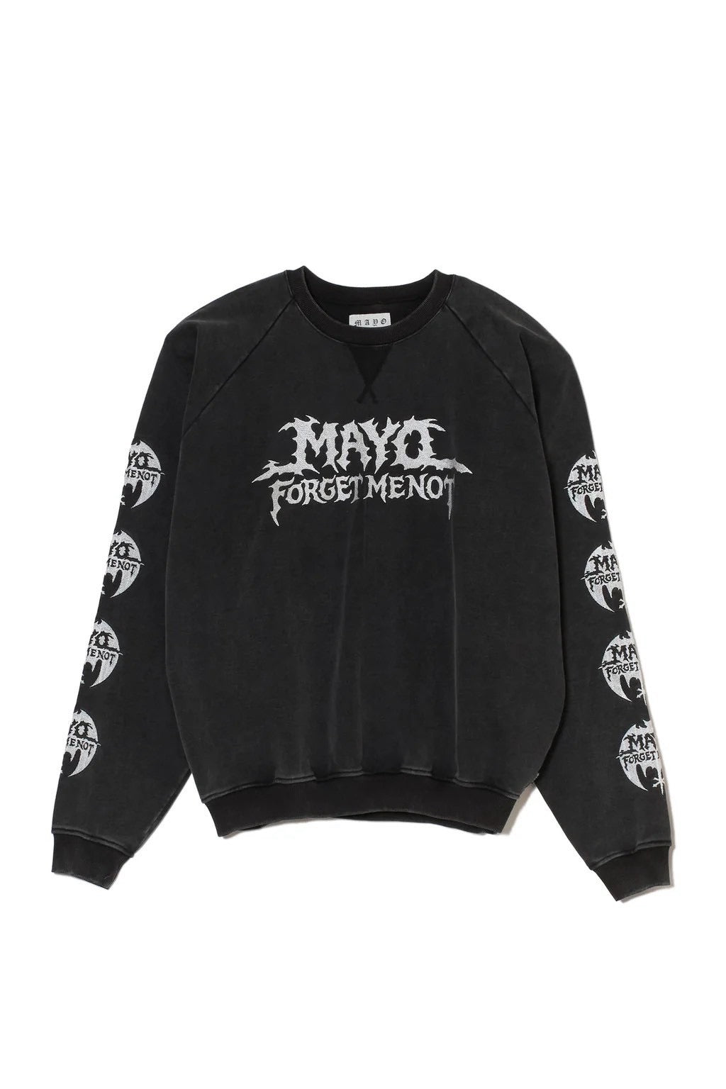 MAYO BANDANA SKULL EMBROIDERY CREW NECK SWEAT/BLACK