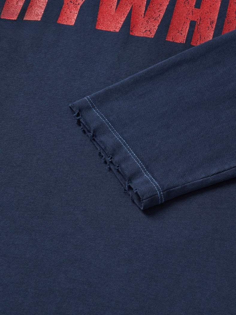 NO FOLLOW LONG SLEEVE T-SHIRT / BLUE