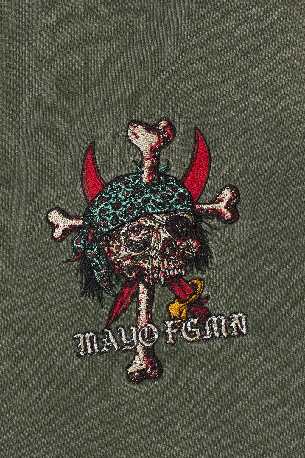 MAYO BANDANA SKULL EMBROIDERY SWEAT PANTS
/GREEN
