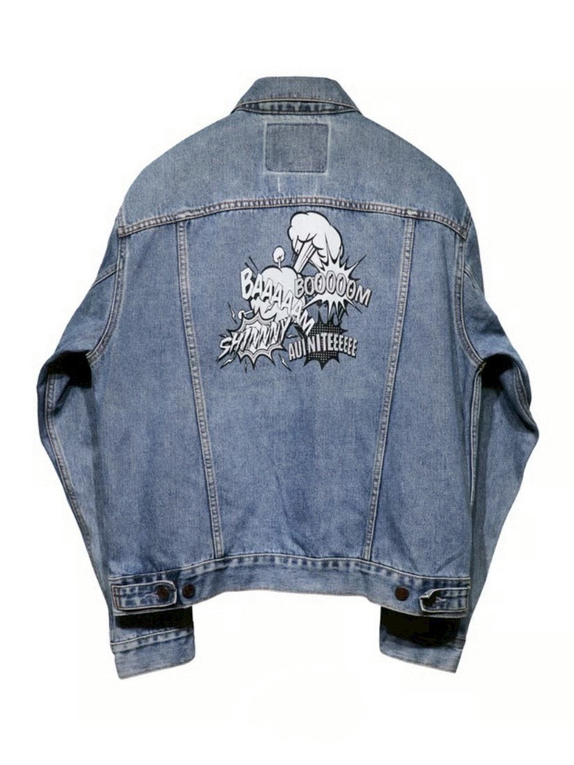 Unipue piece custom denim jacket 2
