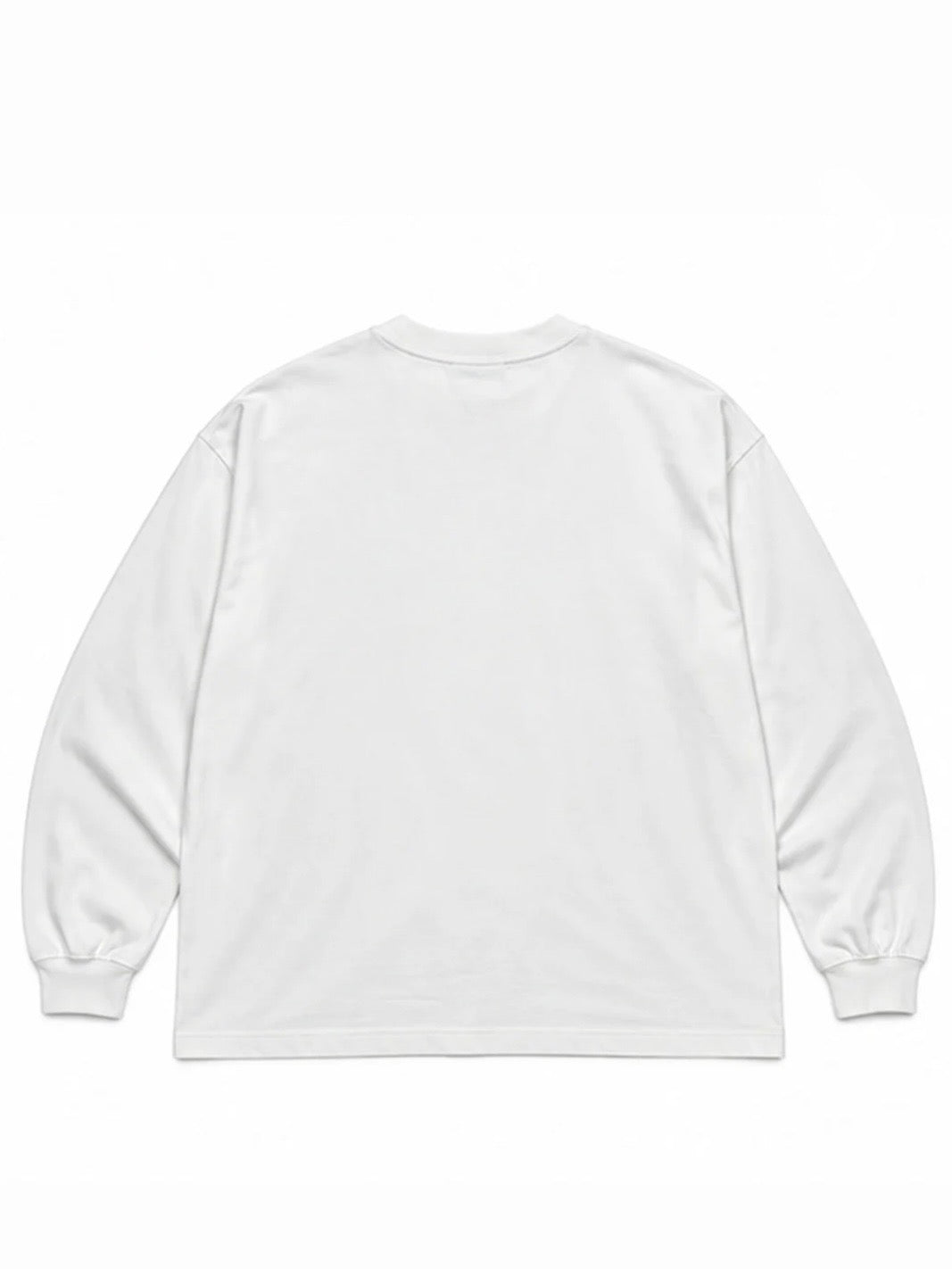 L/S TEE 'CTLS PILE EMB(WHITE)