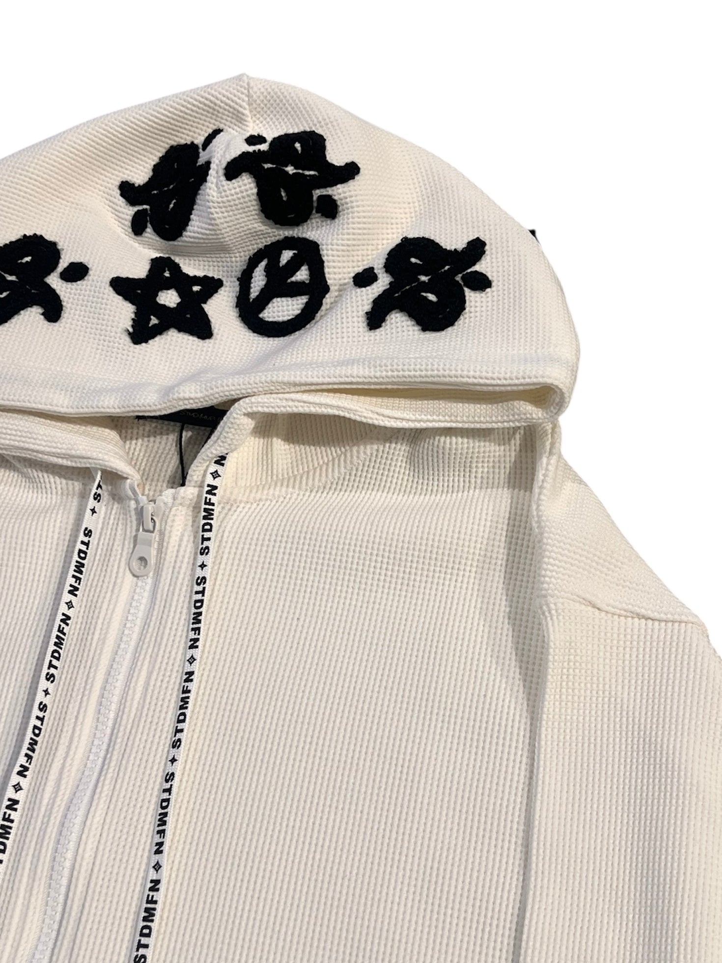 ヘビーウエイトコットンワッフルペイズリーサガラジップパーカー