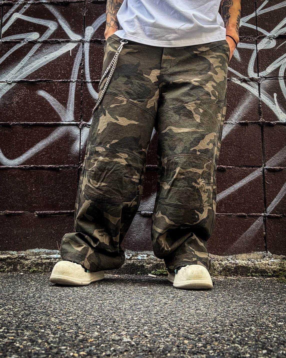 WIDE MILITARY PANTS / MILITARY CAMO