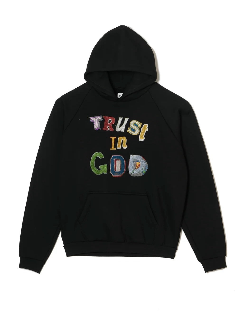TRUST IN GOD EMBROIDERY HOODIE/BLACK