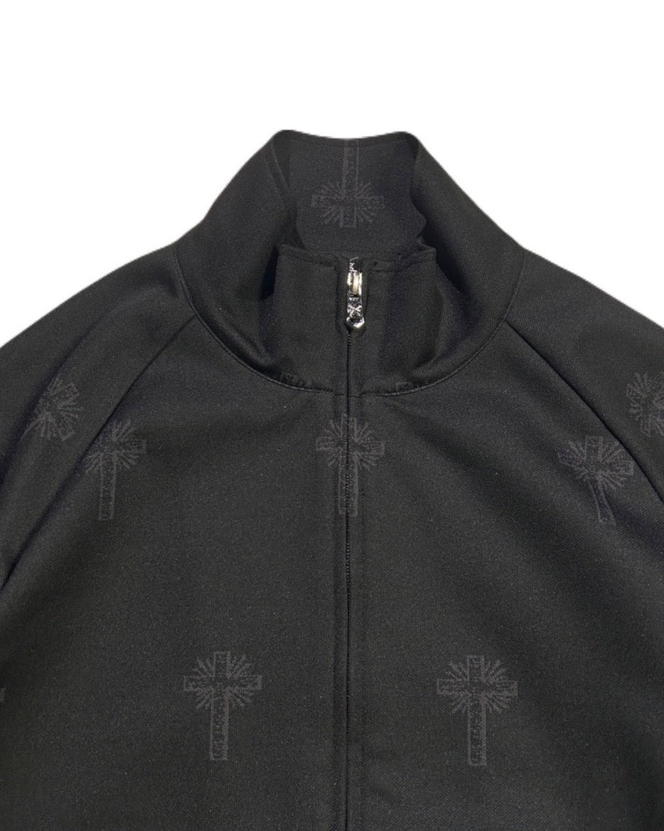 CROSS JACQUARD JERSEY TRACK JACKET