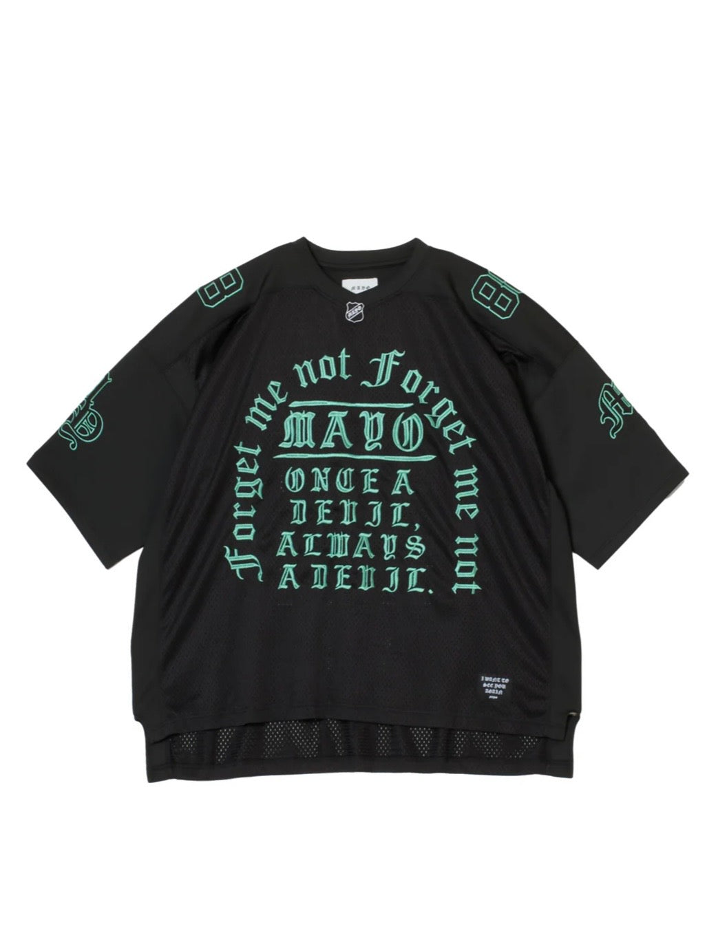 MAYO MESSAGE EMBROIDERY GAME SHORT SLEEVE SHIRT
