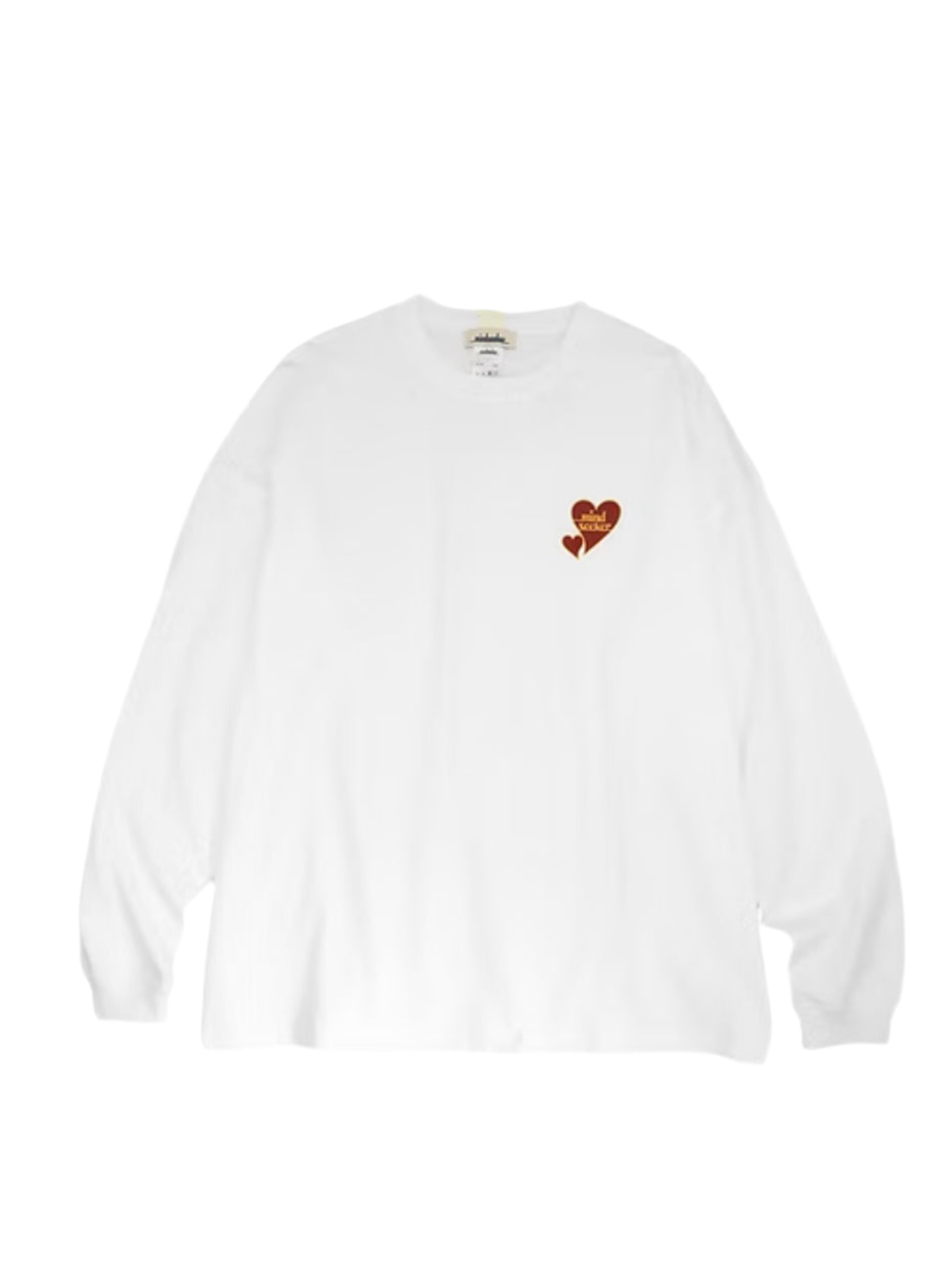 ONE POINT HEART LOGO L/S TEE