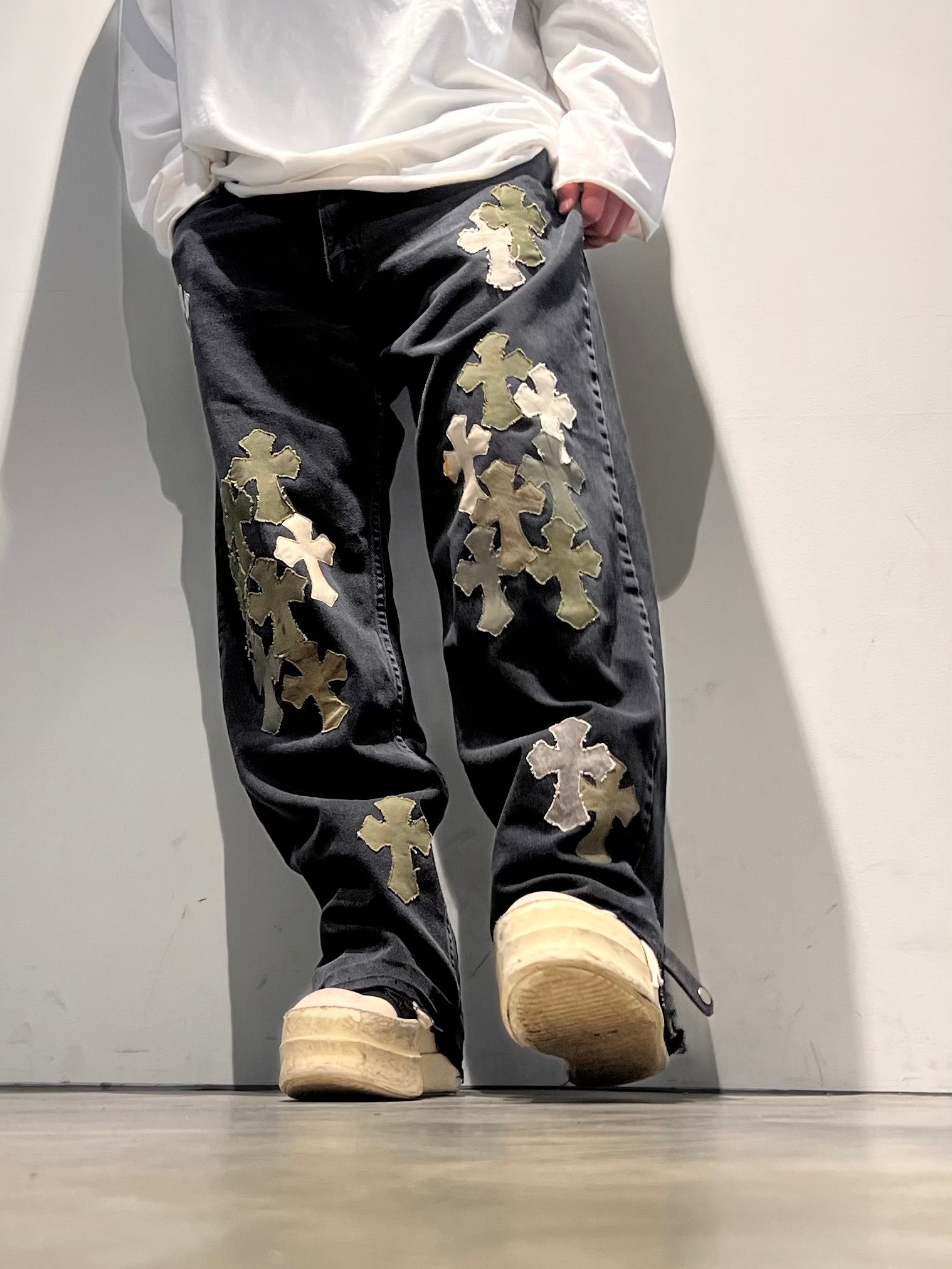 REMAKE SPECIAL CROSS PATCH 2WAY DENIM