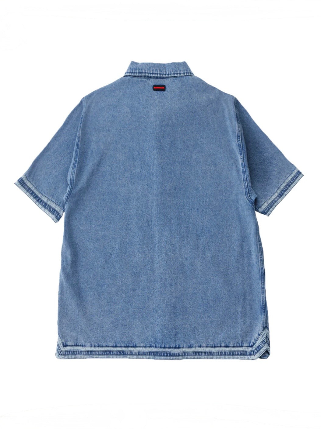 DENIM WARM UP SHIRTS/BLUE