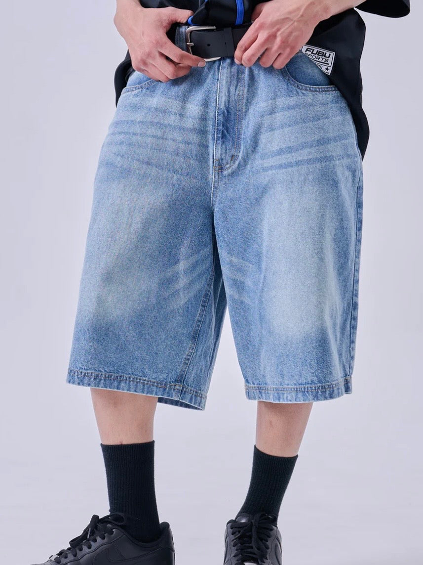 DENIM BUGGY SHORTS/ BLUE