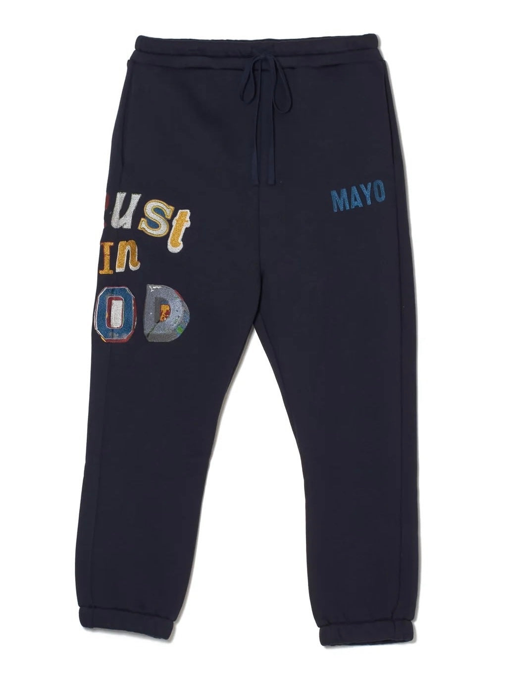 TRUST IN GOD EMBROIDERY SWEAT PANTS/NAVY