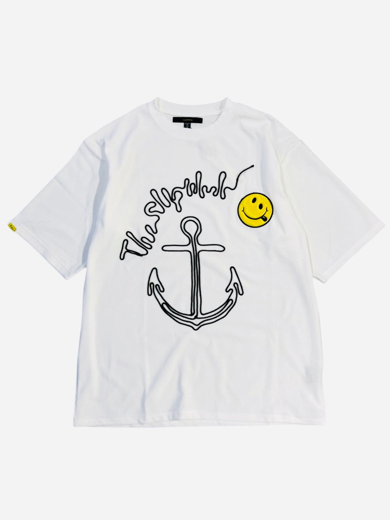 TCパイル アンカーロープ刺繍スマイルパフパッチオーバーサイズSSシャツ