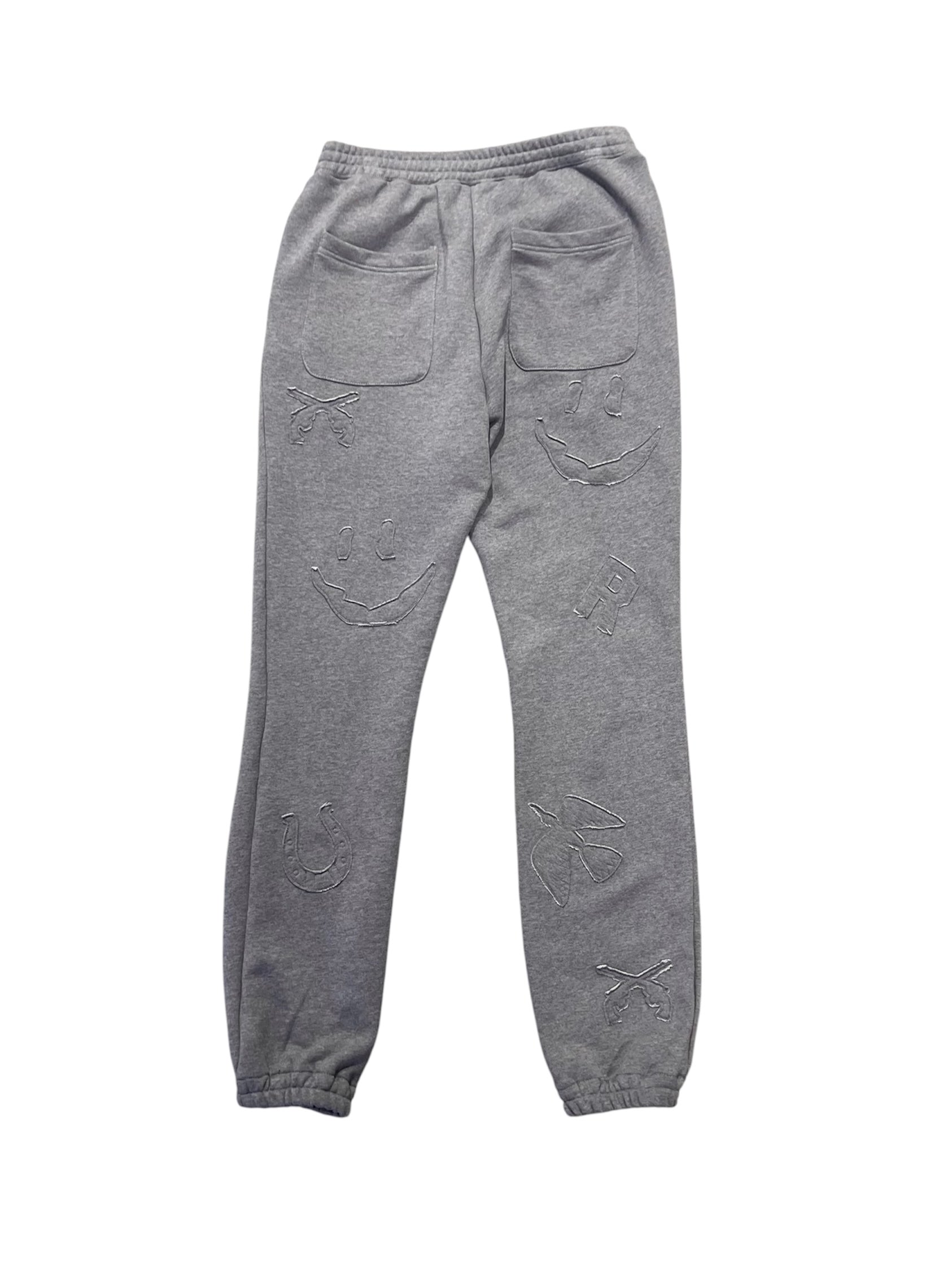 MIX EMB PATCH PANTS