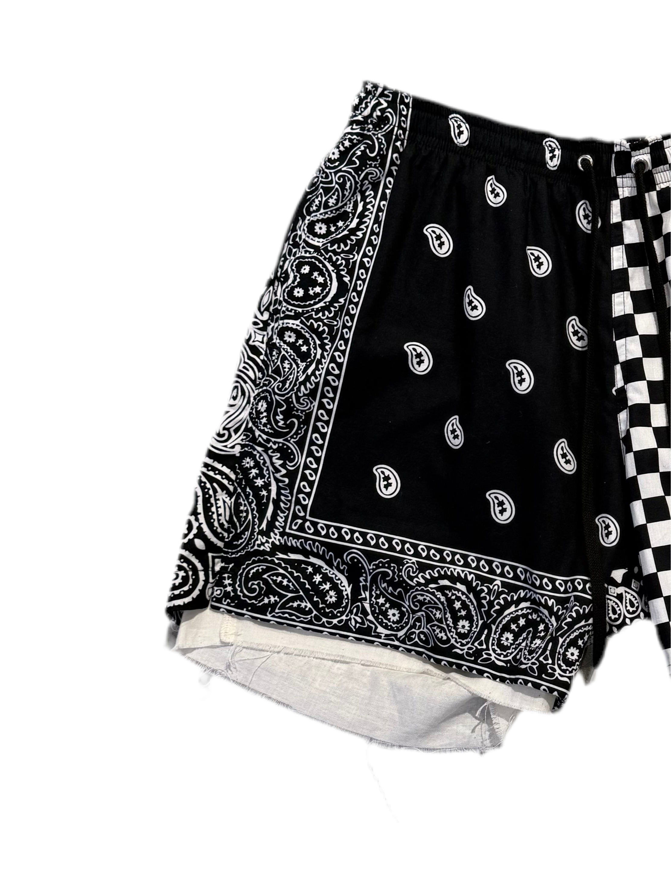 PATCHWORK BANDANA SHORT PANTS