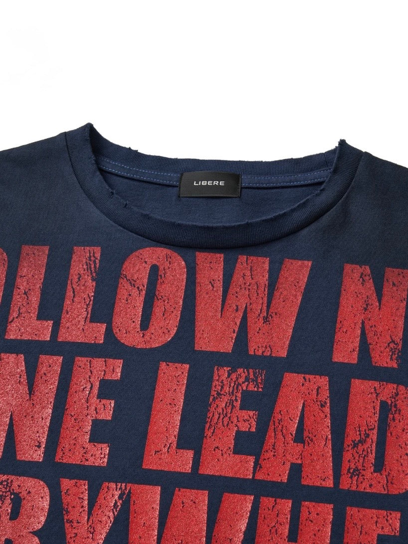 NO FOLLOW LONG SLEEVE T-SHIRT / BLUE