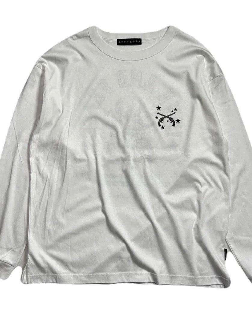 ANGEL CROSSGUN L/S T-SHIRT / WHITE