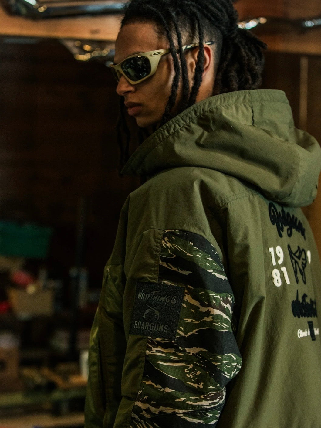 roarguns×WIDE THINGS SHORT MONSTER PARKA(KHAKI)