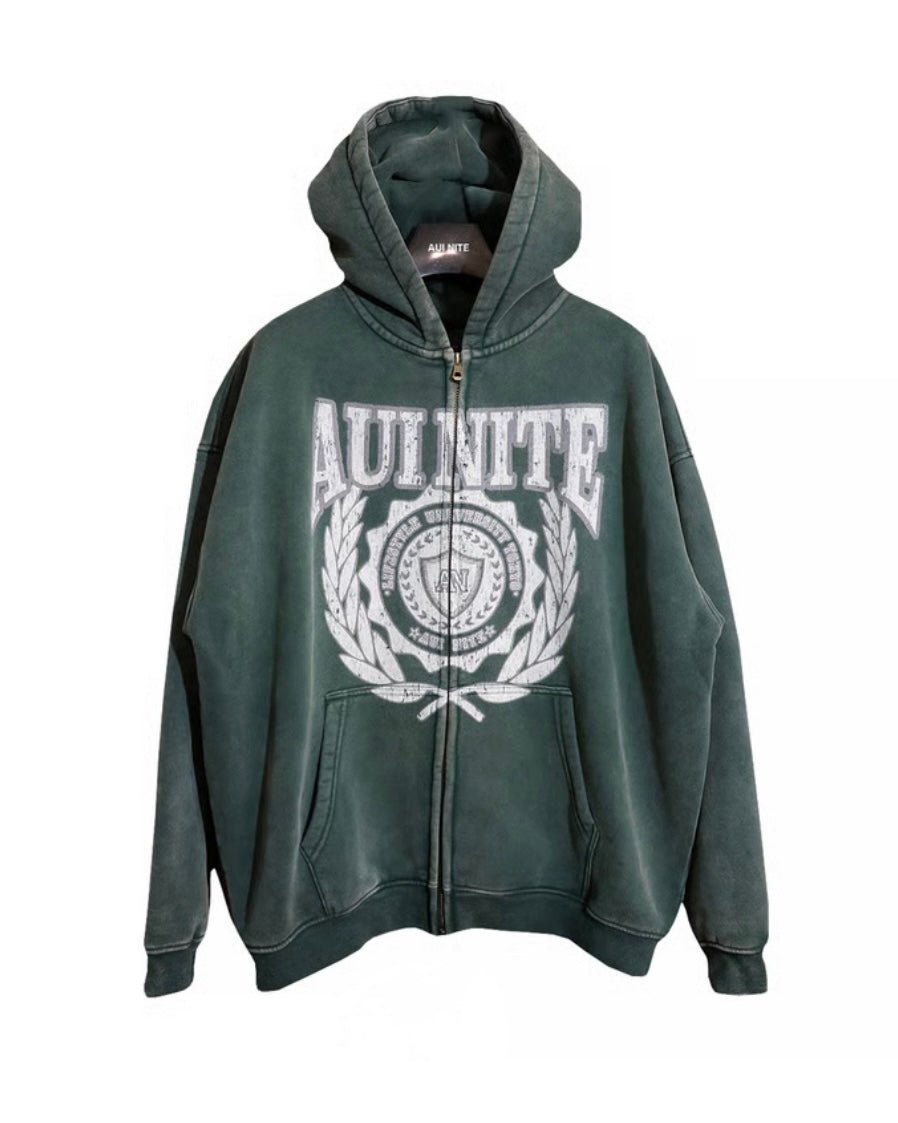 Emblem full zip hoodie