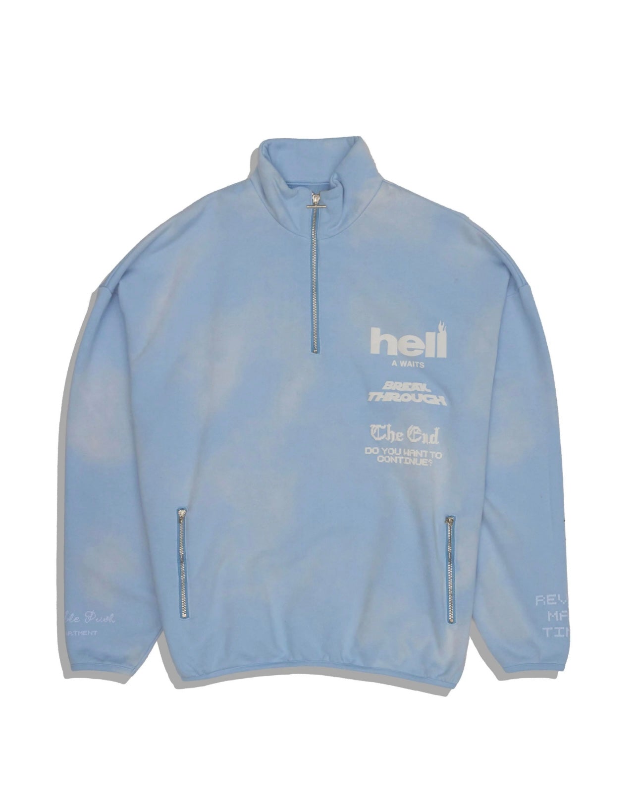 DOUBLE PUSH HALF ZIP SWEAT