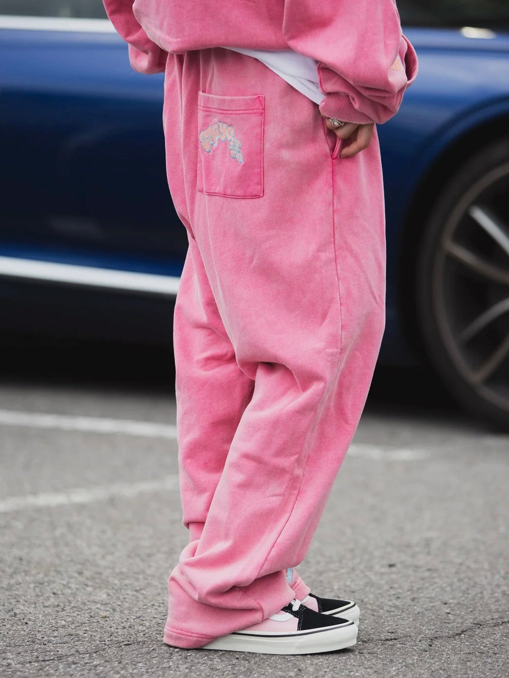 POWERPUFF MAYO EMBROIDERY SWEAT PANTS(PINK)