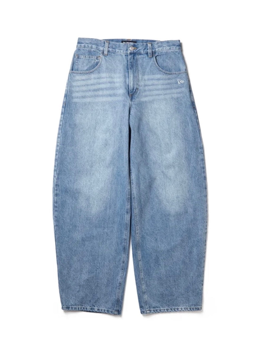 デニム バレルパンツ ウオッシュドデニム