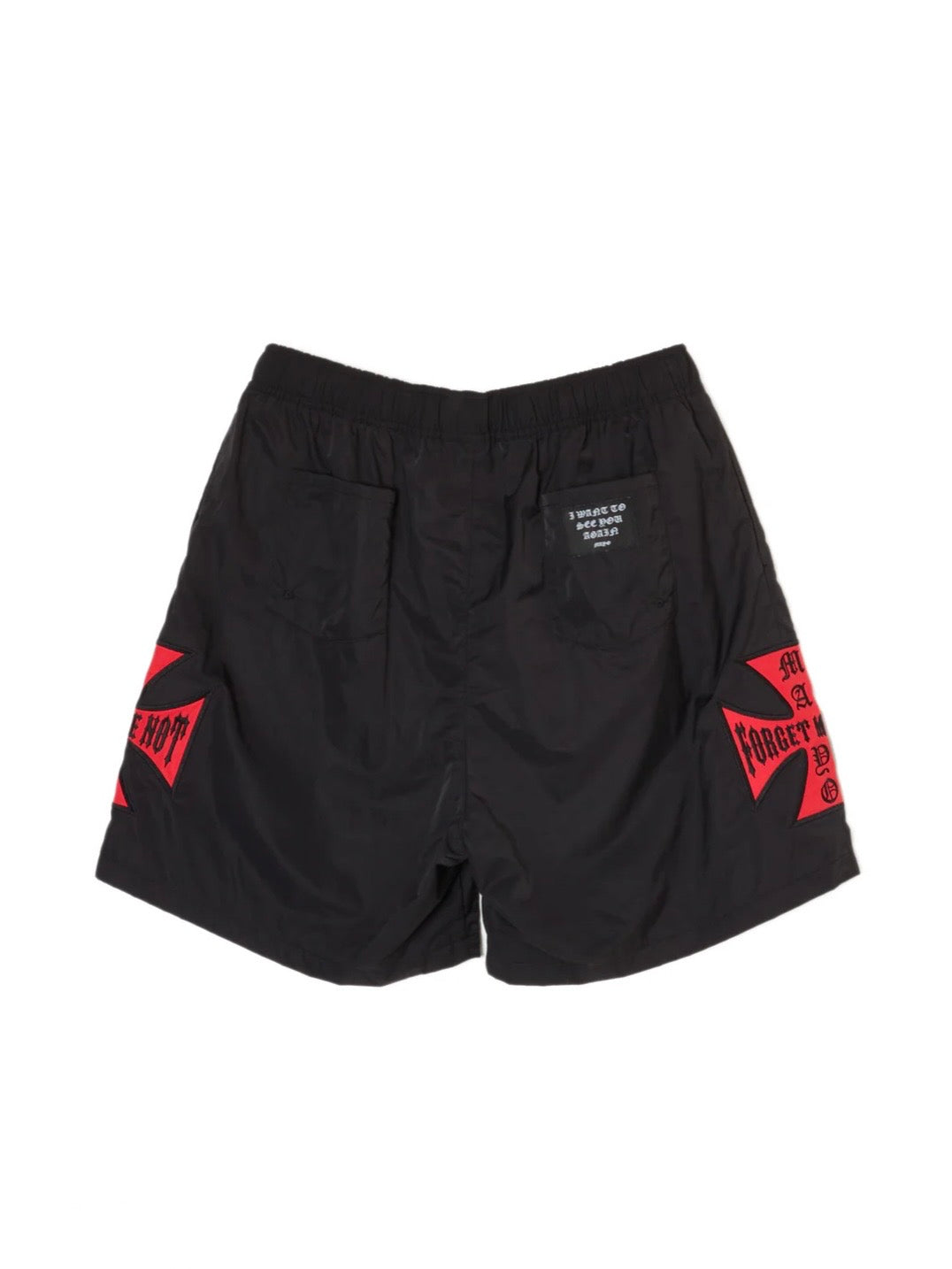 RION CROSS EMBROIDERY 2WAY NYLON SHORTS