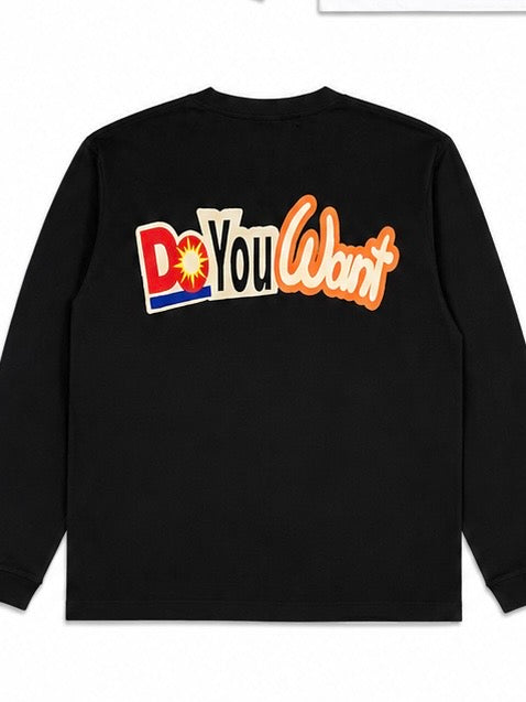 DO YOU WANT シークイン LS Tシャツ(BLACK)