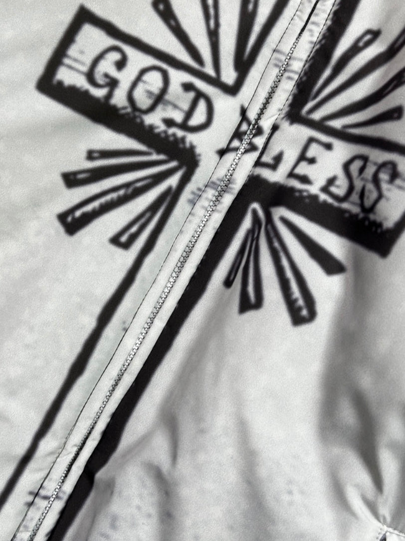 CROSS INKJET PRINT HOODIE