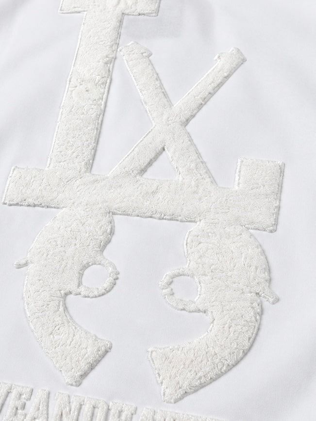 LA FUR PRINT L/S T-SHIRT(WHITE×WHITE)