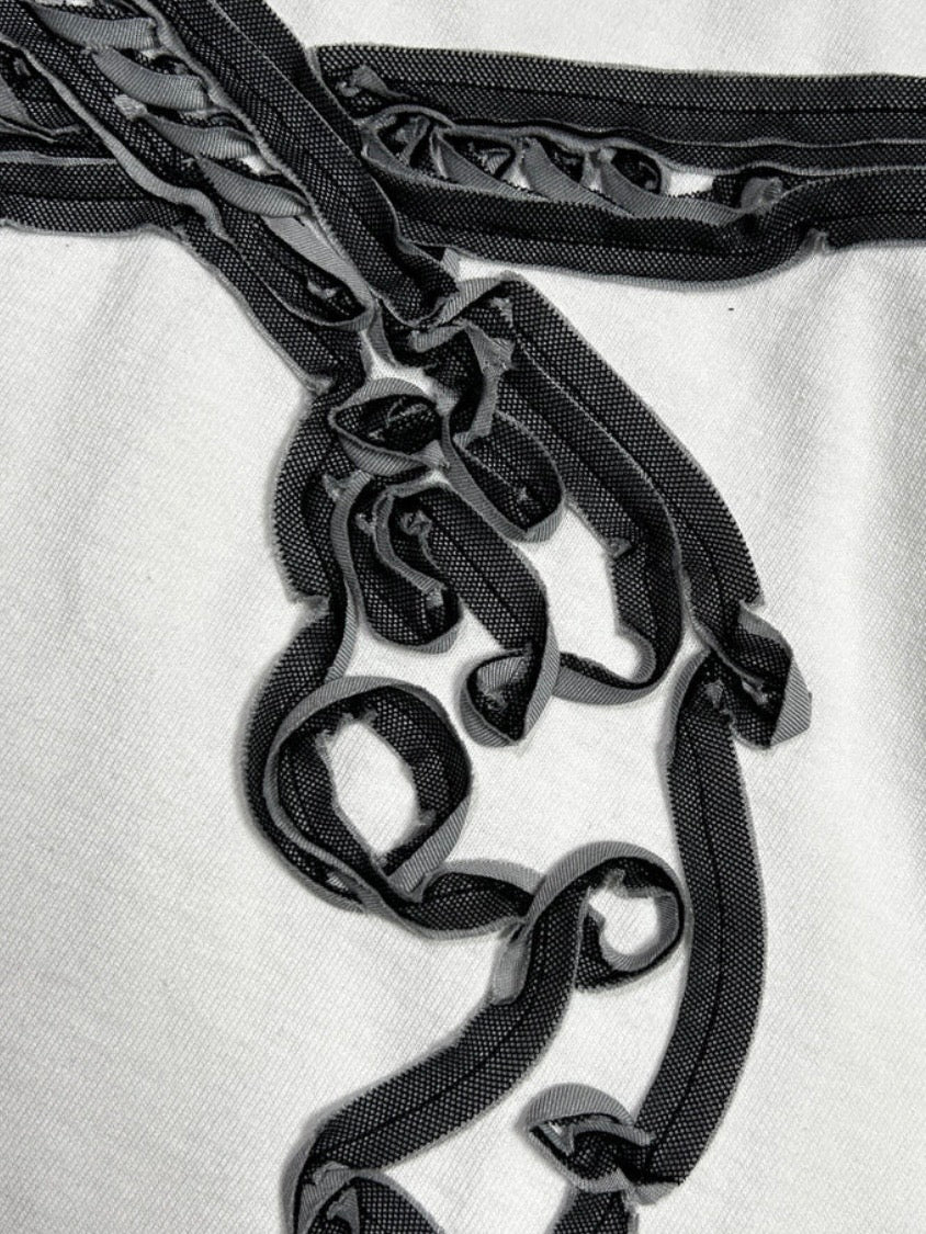 CROSSGUN TAPE EMBROIDERY T-SHIRT