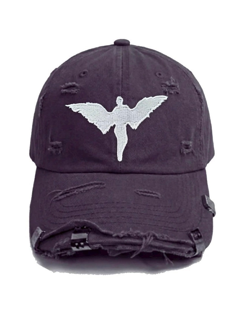Distress Baseball Cap ''OBSCURE''(GRAY)