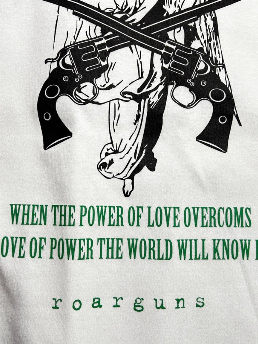 ANGEL CROSSGUN L/S T-SHIRT / WHITE