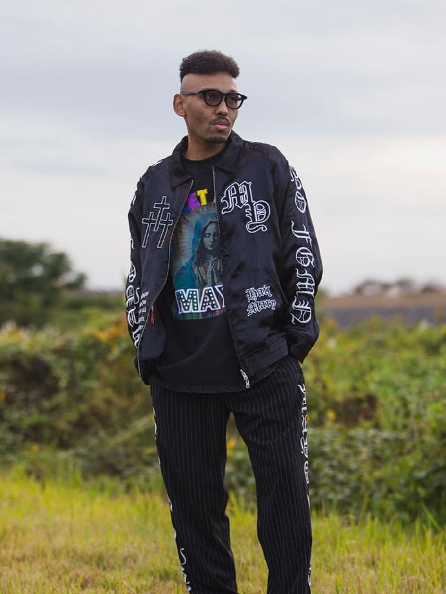 MAYO EMBROIDERY WITH COLLAR REVERSIBLE SOUVENIR JKT