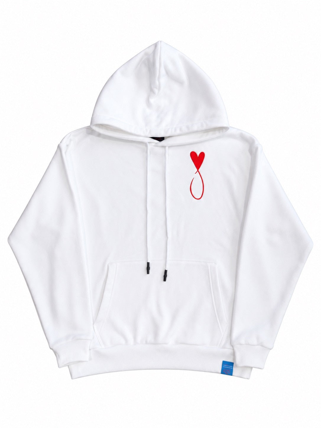 ハートフィッシュビッグロゴフーディー/White×Red