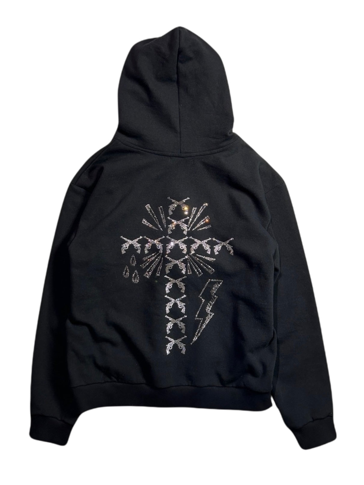 CROSS SWAROVSKI CRYSTAL HOODIE / BLACK