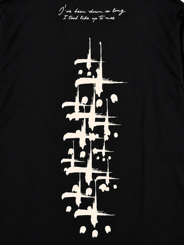 FRENEMY L/S TEE(BLACK×BEIGE)