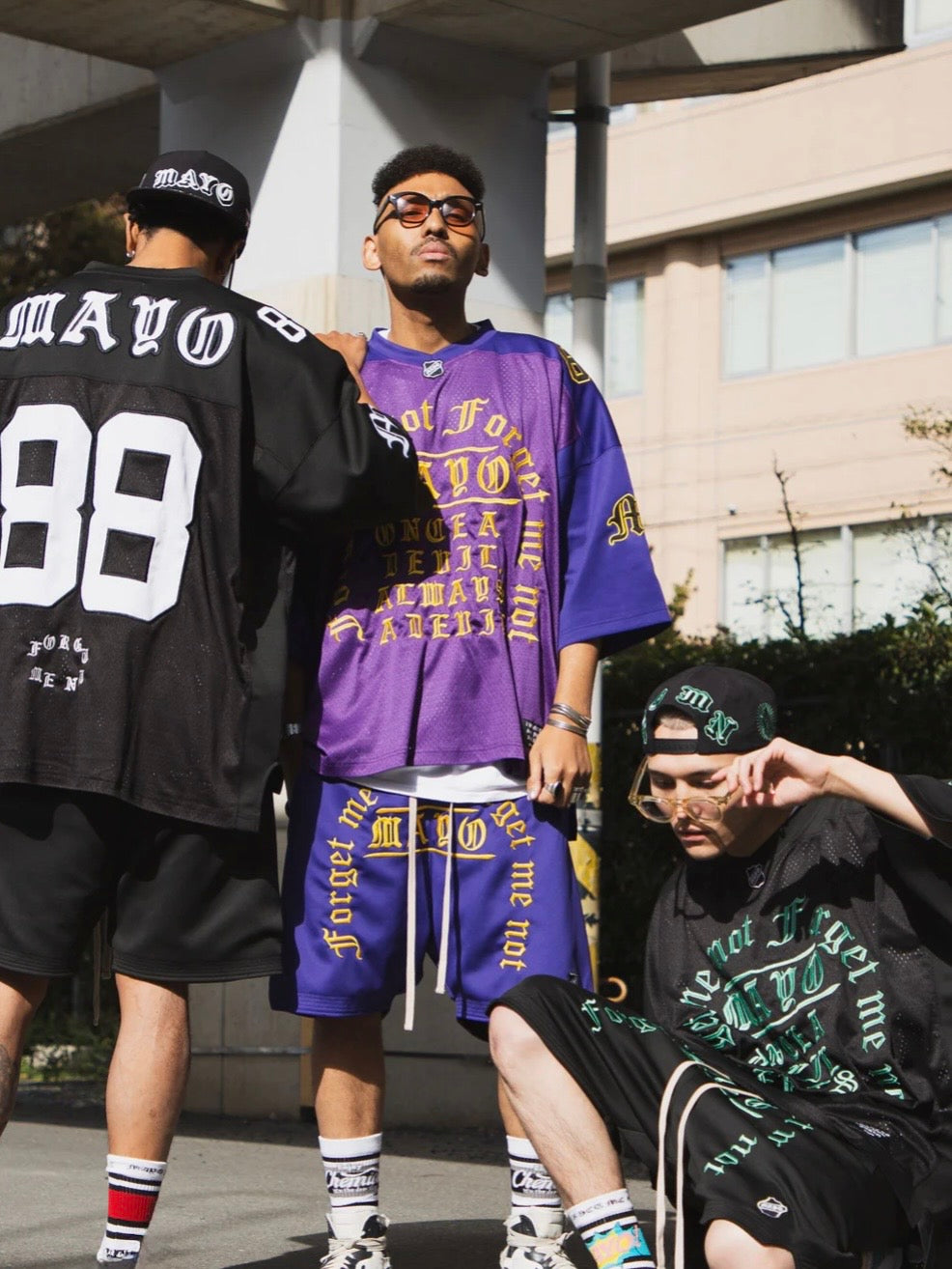 MAYO MESSAGE EMBROIDERY GAME SHORT SLEEVE SHIRT