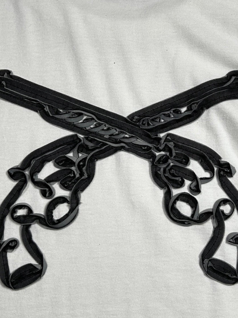 CROSSGUN TAPE EMBROIDERY T-SHIRT