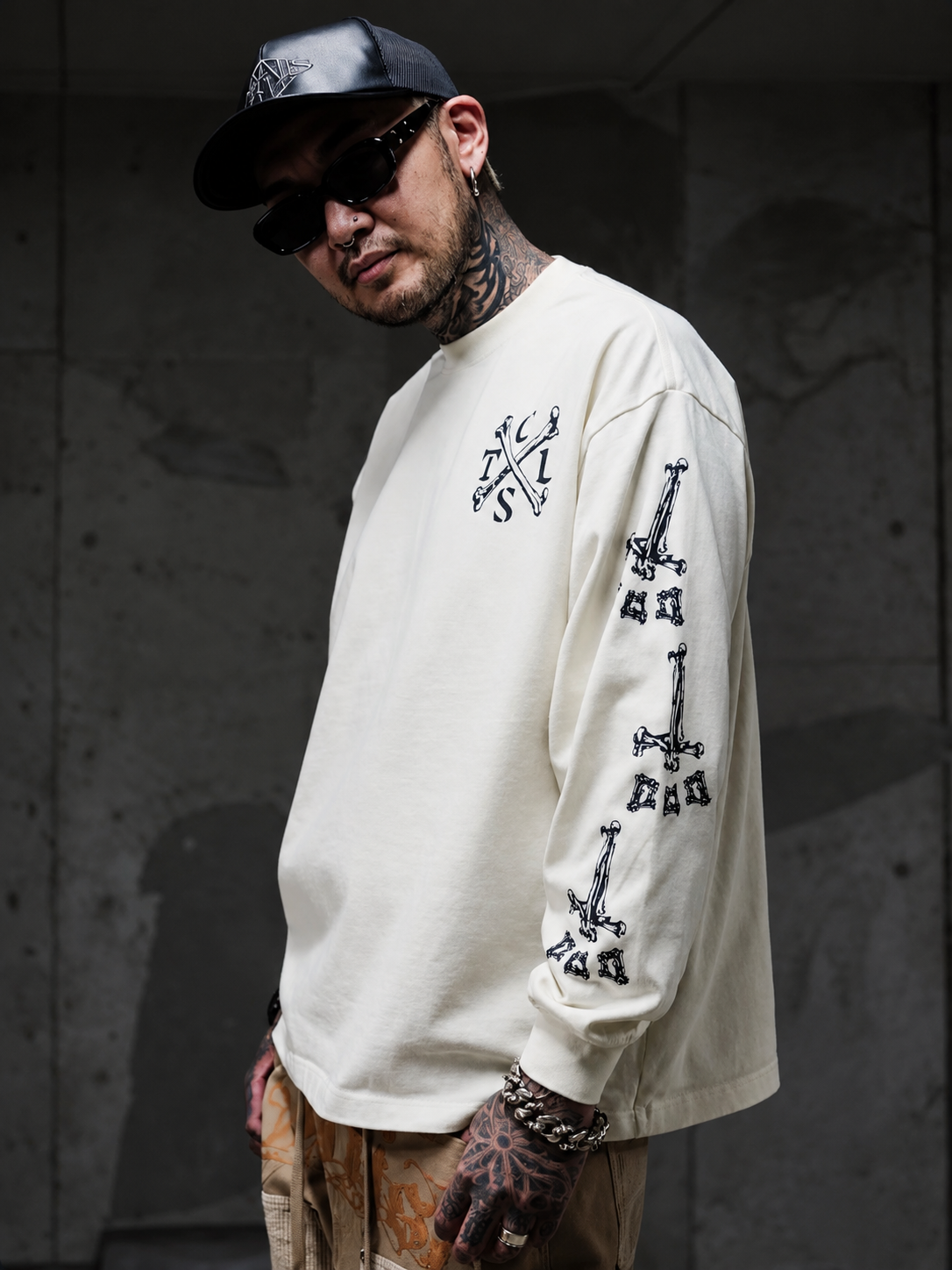 L/S TEE BONE CTLS(IVORY)