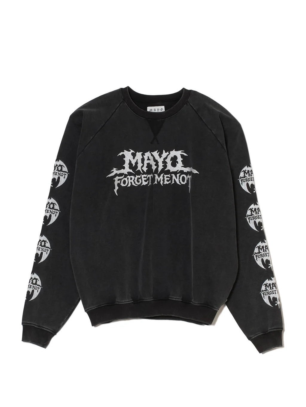 MAYO BANDANA SKULL EMBROIDERY CREW NECK SWEAT/BLACK