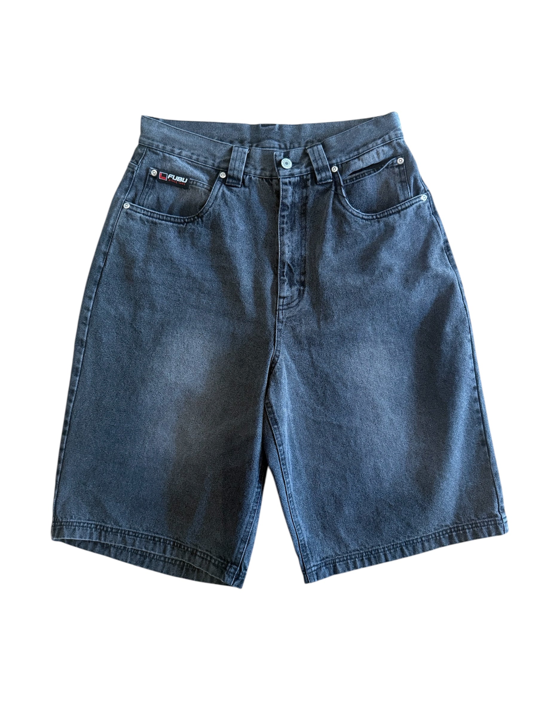 DENIM BUGGY SHORTS/ BLACK