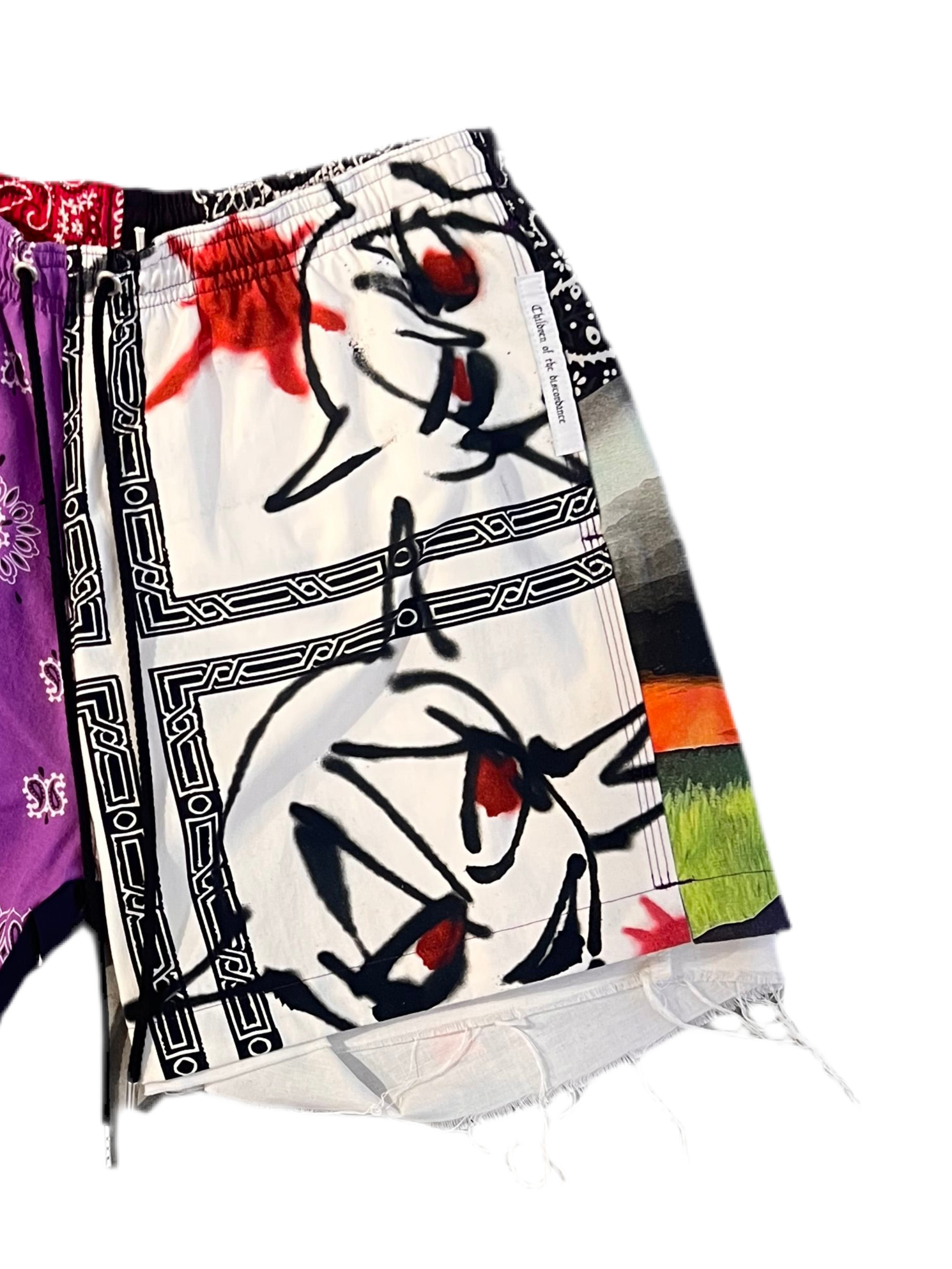 YAGI BANDANA PATCH SHORT PANTS