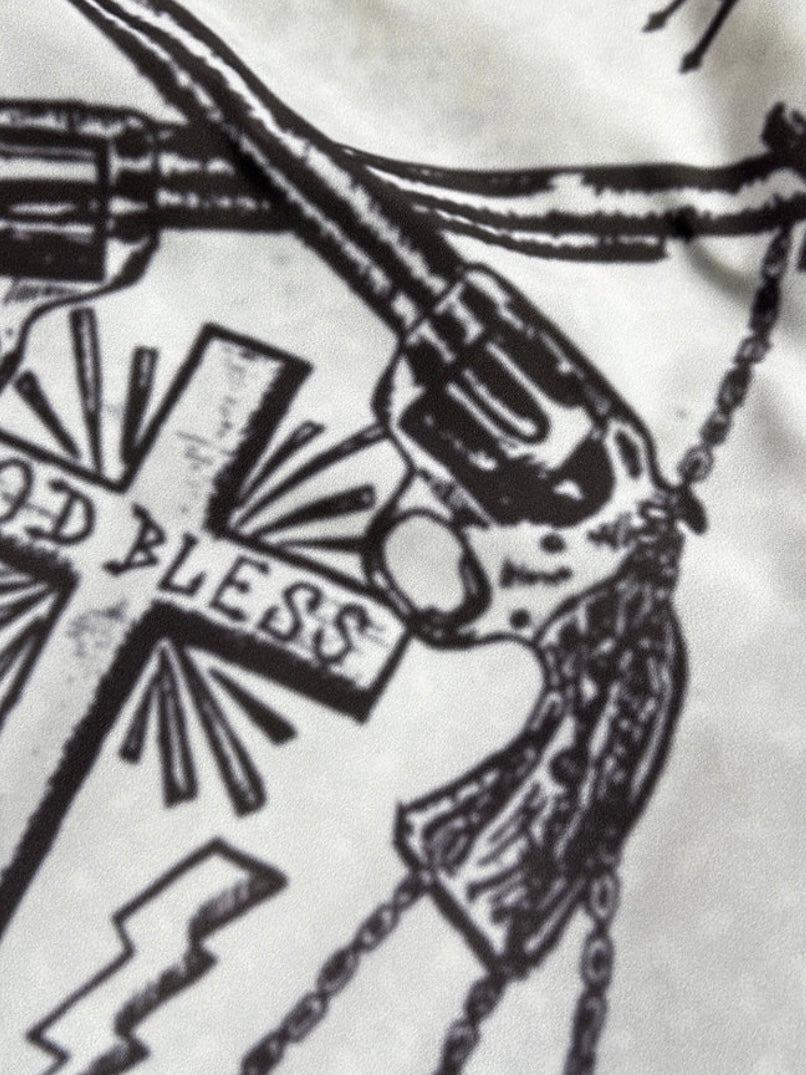 CROSS INKJET PRINT HOODIE